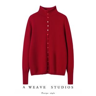 女 两穿高领针织打底衫 CHAO好看 百分百纯山羊绒针织毛衣24新款