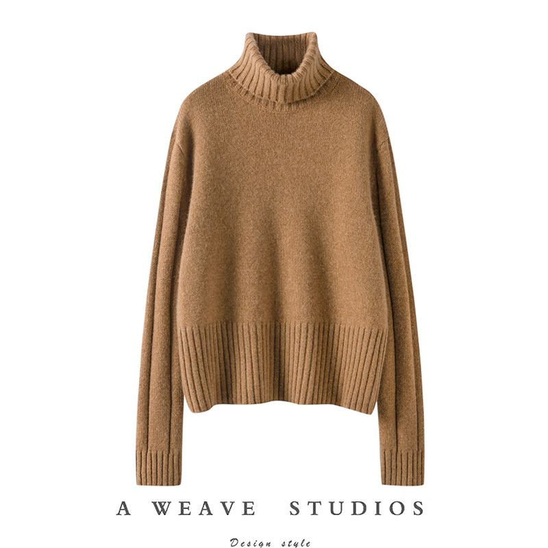 纯山羊绒衫绒暖斯特高领重磅