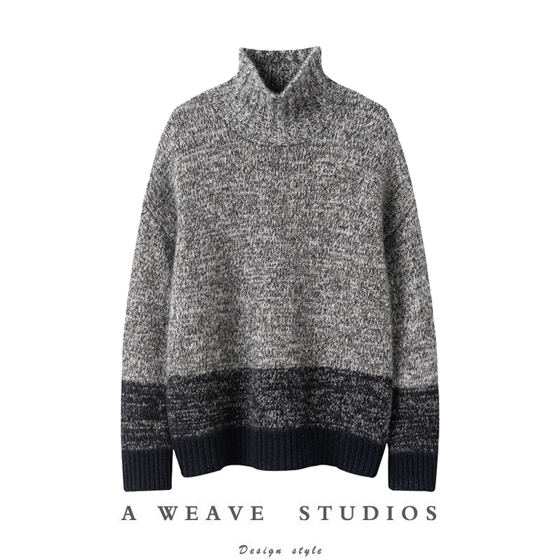 时髦有腔调高领针织衫长袖