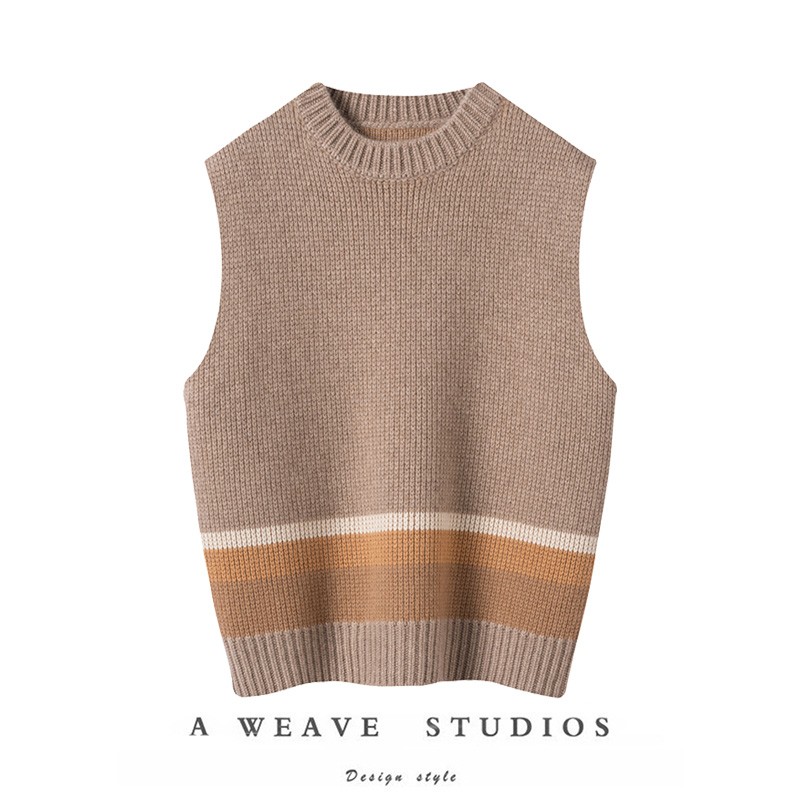 100%纯羊绒衫渐变针织羊绒背心