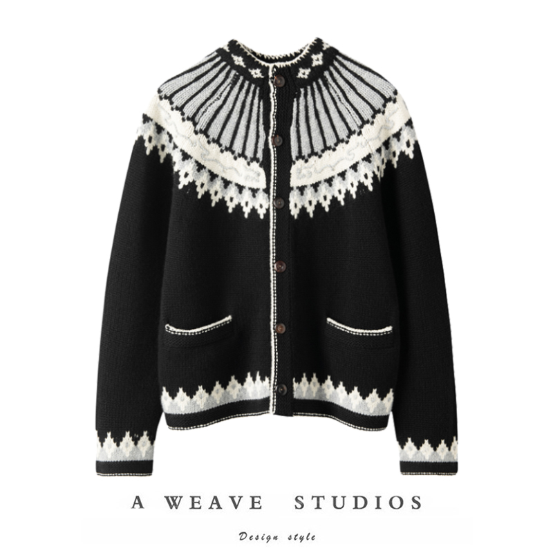 长袖羊绒开衫衣橱甜美