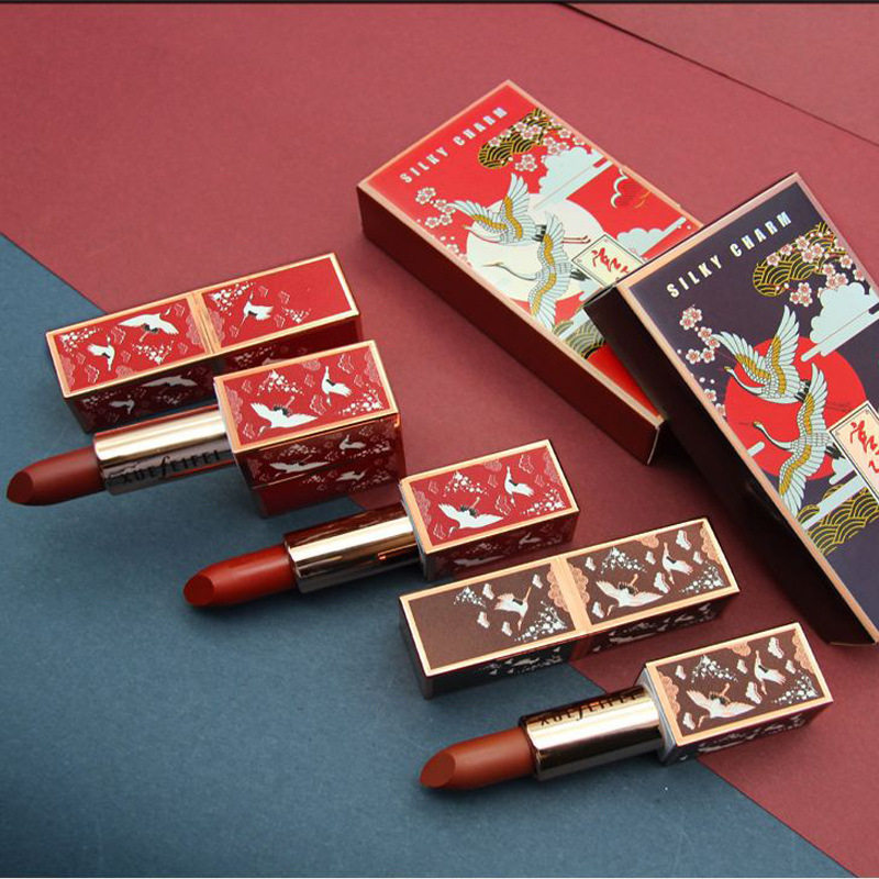 雪菲菲故宫口红221御颜悦色中国风哑光雾面滋润 磁吸盖朱砂奶茶色