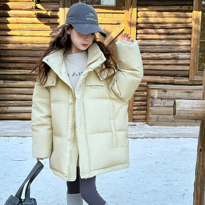 女童冬季棉衣新款2025韩版中大童时尚流行羽绒棉外套学生爆款棉袄