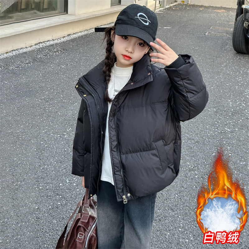 女童羽绒服冬季2025中大童时髦保暖外套女孩学生网红面包服冬装潮