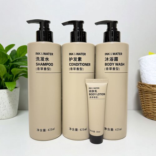 五星酒店芙尼蒂INK&WATER香草香型洗发水护发素沐浴液润肤乳425ML