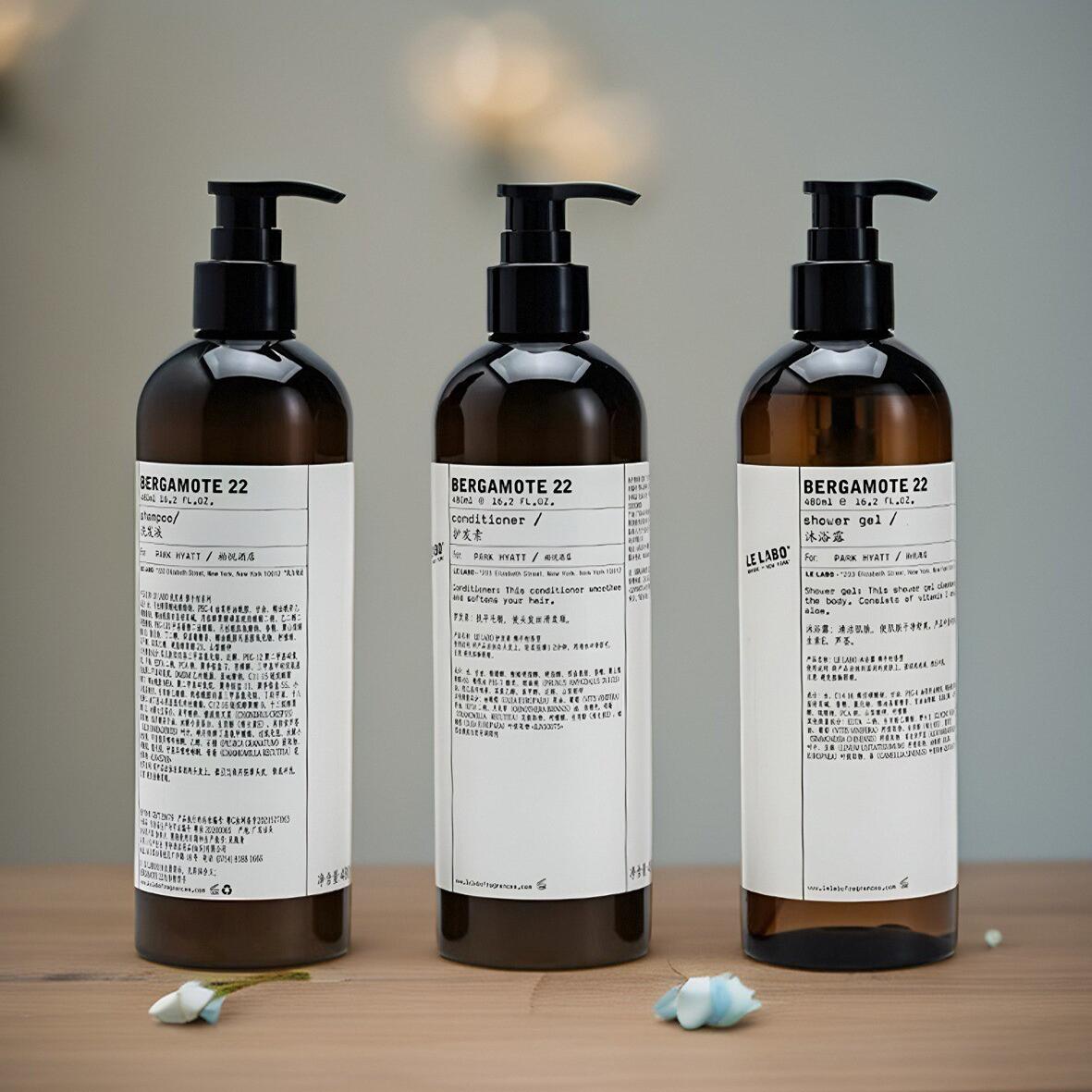 柏悦酒店lelaboBERGAMOTE22佛手柑洗发水护发素沐浴露润肤乳480ml