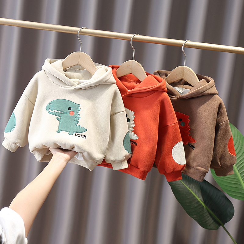 连帽卫衣韩版婴儿童装加绒加厚