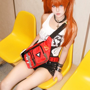 新世纪福音战士EVA联名斜挎包男单肩斜挎包大容量防水多功能胸包