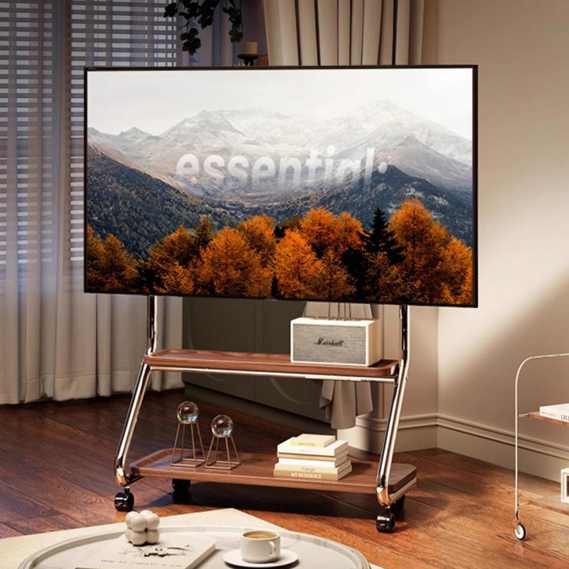 移动电视机艺术支架落地带轮推车