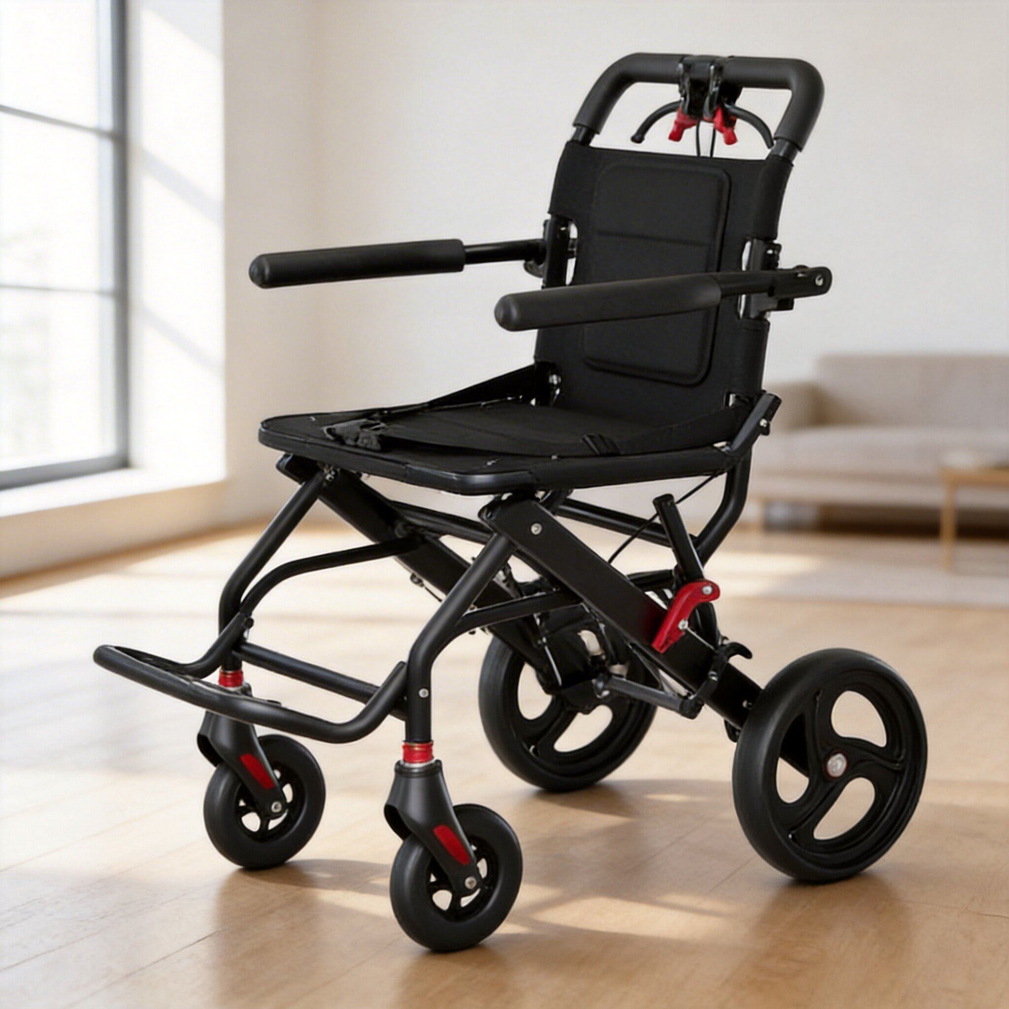 贝石德国轮椅老人专用国家补贴折叠轻便便携式老年人移动可上飞机