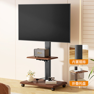 电视机落地支架可移动立式 升降推车升降挂架5565英寸旋转带轮通用