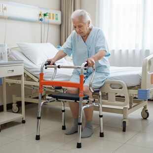 贝石老人腿无力助行器行走可坐老年人走路专用正品 手术后康复训练