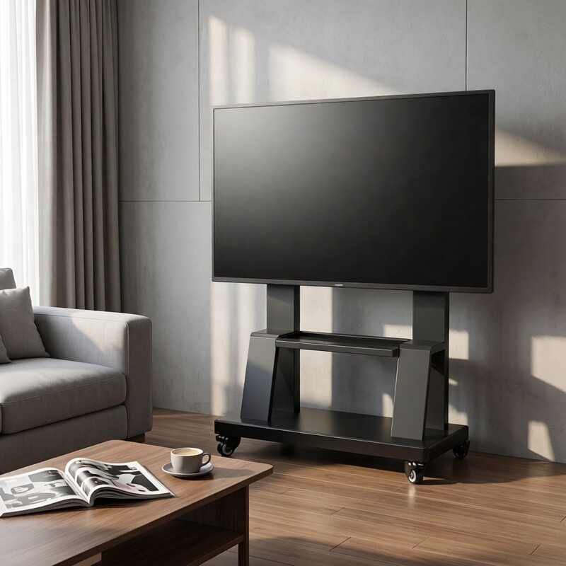 贝石电视机可移动型支架子落地带轮推车适用索尼海信等一体机挂架