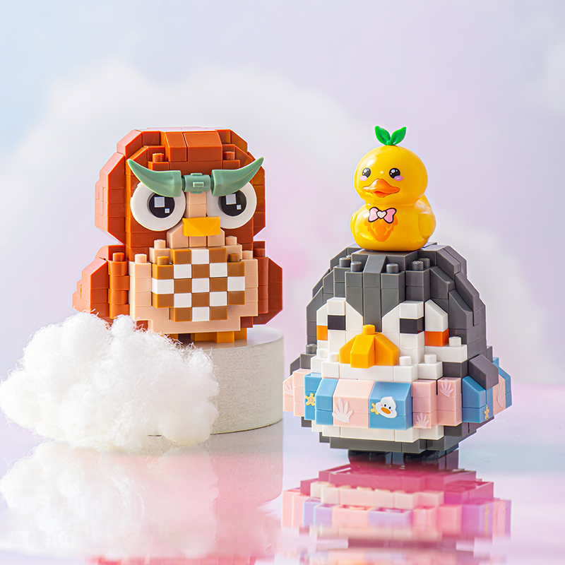 LOZ俐智积木微砖小动物柯基犬