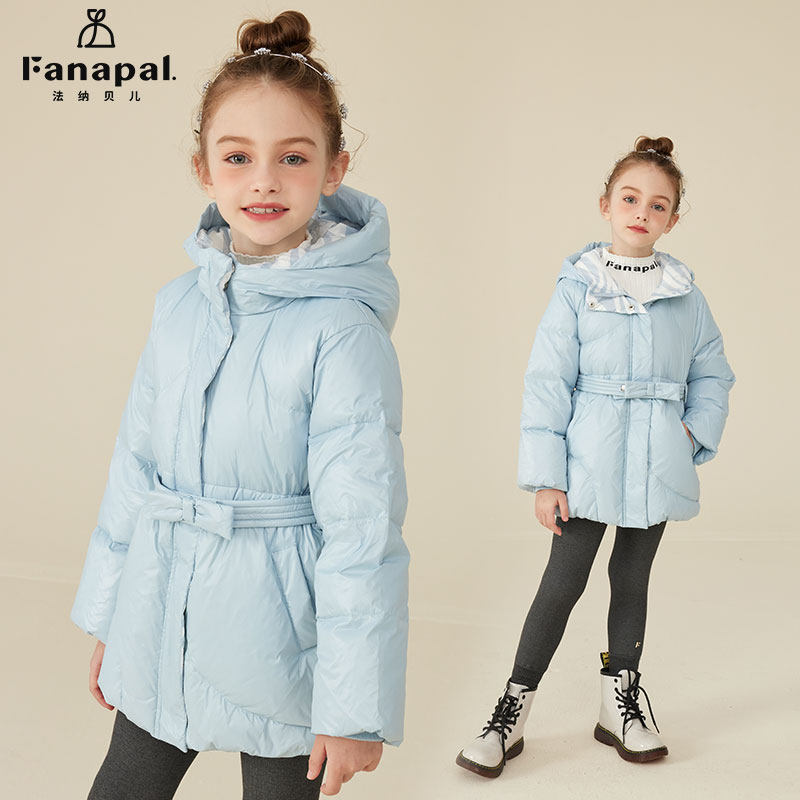 fanapal中长款女童羽绒服