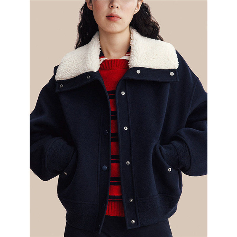 【新年系列】小禾女装2025冬季新款羊毛羊绒混纺双面呢外套短大衣,女装/女士精品,毛呢外套,淘宝优惠券,粉丝福利购,淘宝优惠卷