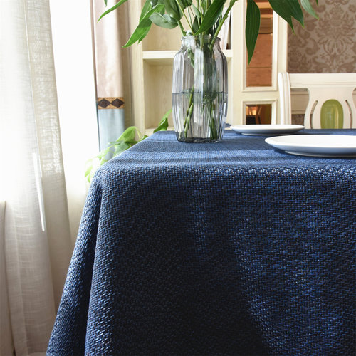 餐桌布纯色棉麻简约现代台布