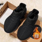 加绒保暖柏宜椰子鞋 男莆田潮运动鞋 男350软底保暖全黑休闲鞋 跑鞋