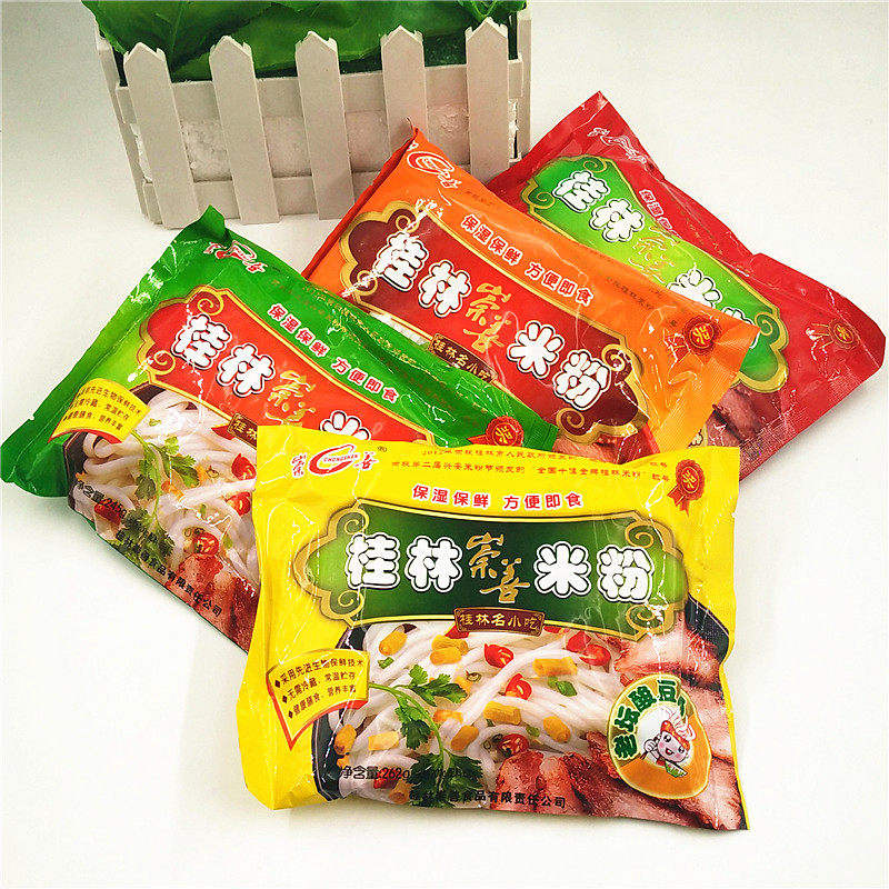 桂林米粉桂林崇善袋装米粉老坛酸豆角葱香叉烧传统卤菜牛肉米粉