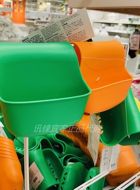 IKEA宜家正品比安海绵架水槽配件沥水篮滤水架百洁布收纳架橙绿色
