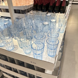 IKEA宜家正品博克尔杯子透明玻璃水杯马克杯加厚时尚防滑玻璃杯