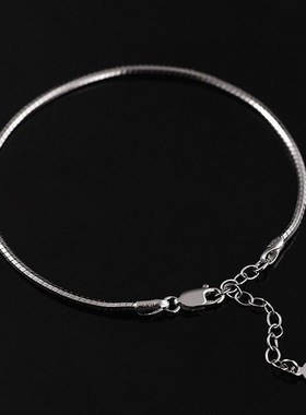 银佳银饰 S925银 八角蛇骨新潮情侣手链 百搭时尚潮流 一件代发