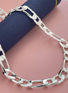 跨境欧美热卖饰品镀925银12MM三比一费列罗项链40-75CM现货供应