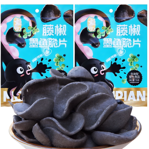 文四藤椒墨鱼味酥脆片28g膨化休闲网红怀旧薯片追剧休闲零食小吃