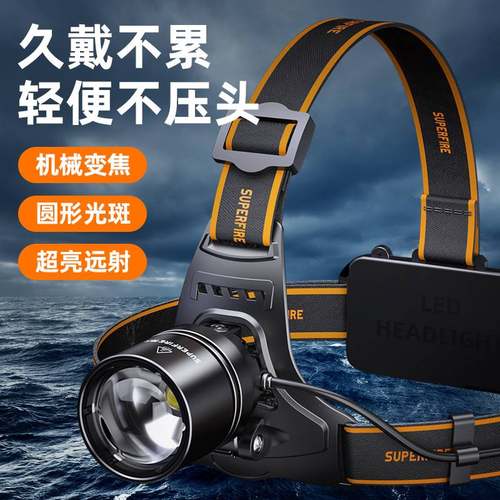 新款神火HL70头灯强光超亮夜钓灯