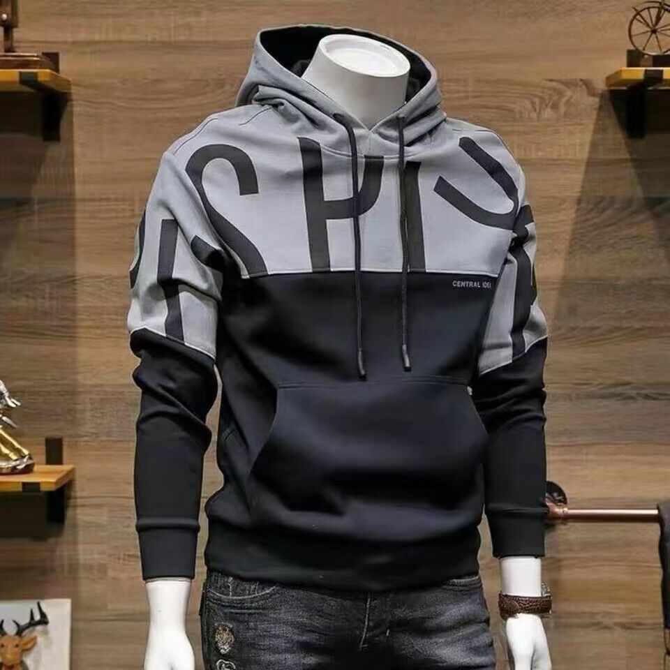 卫衣男秋冬款帅气加绒外套