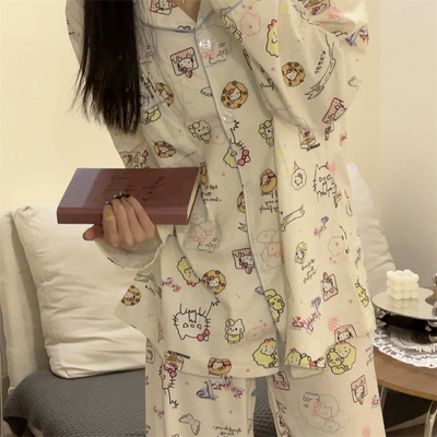 HelloKitty纯棉睡衣女长袖春秋季