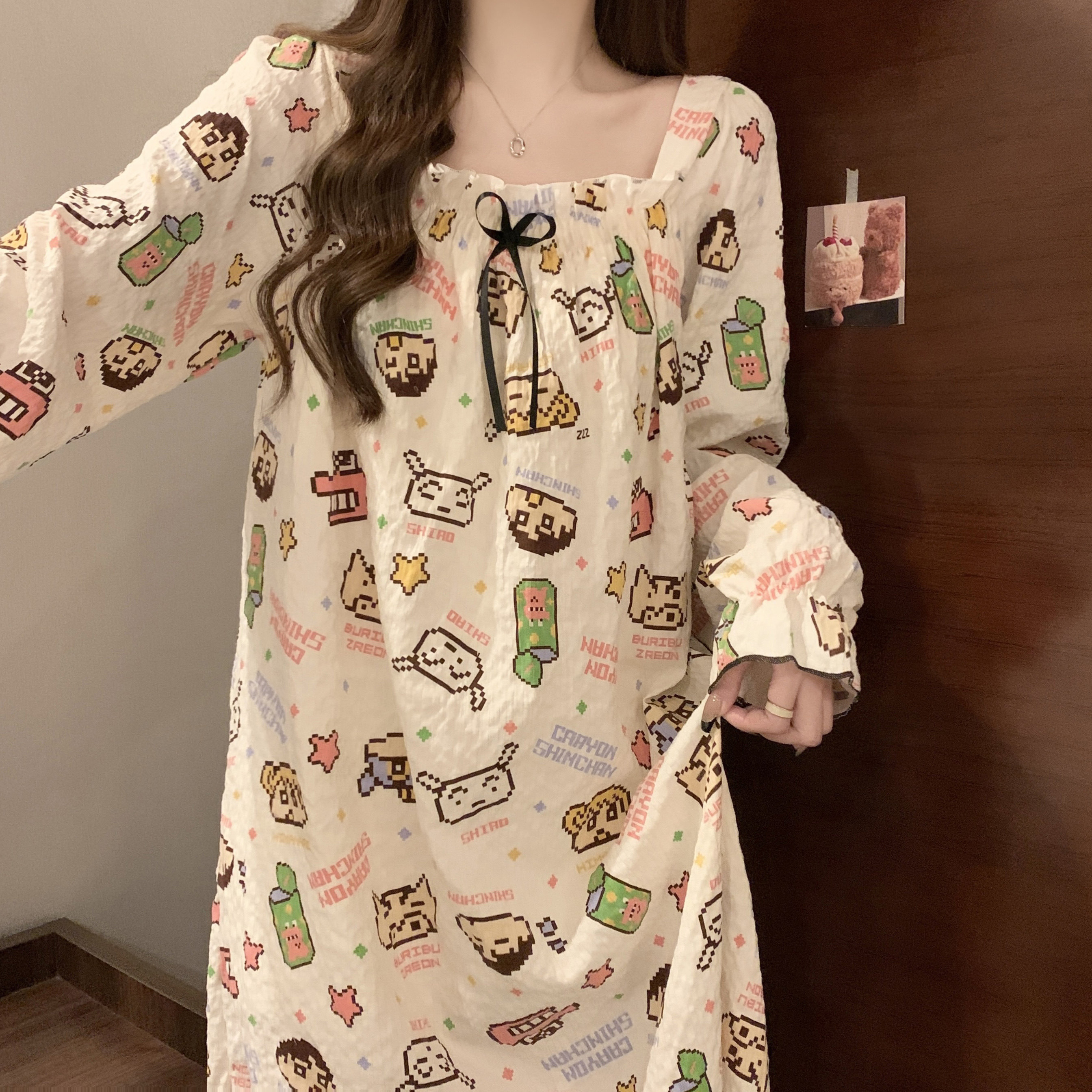 日系睡衣女款带胸垫春秋季可爱卡通童趣公主风睡裙夏天女士家居服,女士内衣/男士内衣/家居服,睡衣/家居服套装,淘宝优惠券,粉丝福利购,淘宝优惠卷