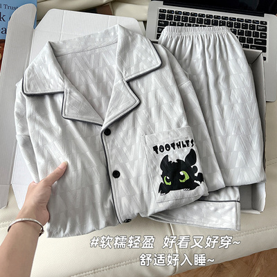 新款男士睡衣秋冬季德绒长袖套装