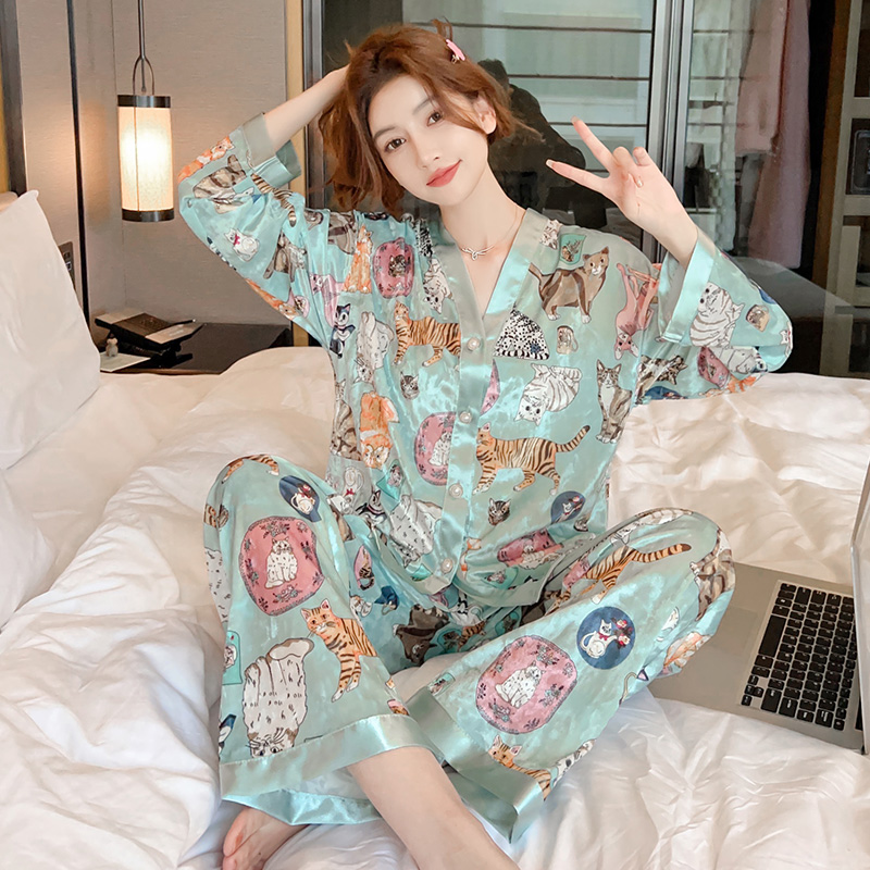 金丝绒睡衣女春秋款长袖2024年新