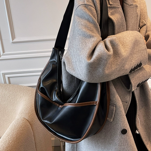 Весенняя полиуретановая сумка на одно плечо, брендовая вместительная и большая сумка через плечо, популярно в интернете