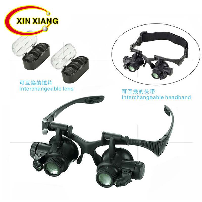 双眼镜照明LED灯头盔式线路板钟表精密仪器修理头戴放大镜精装版|msdalam kategori luar/Mountaineer/Camping/Aksesori perjalanan, alat/Multi-alat, pembesar - dari Buy2taobao.com untuk memberikan perkhidmatan ejen Taobao profesional membeli
