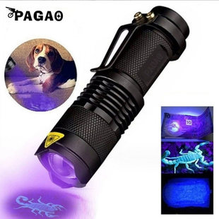 跨境UV紫光手电筒蝎子灯检测仪灯猫尿检测灯牙医固化胶水灯伸缩灯