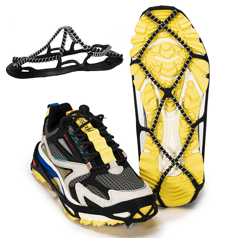 不锈钢弹簧冰爪雪地登山攀岩鞋套