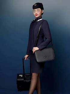 国航正版空乘空姐乘务员背包挎包单肩包手提斜跨通勤牛皮女包