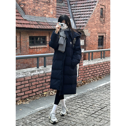 车厘子jk连帽长款棉服外套棉衣