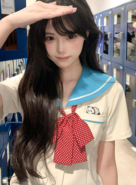 车厘子jk【春日部小葵】原创日系学院风水手服收腰上衣百褶裙套装