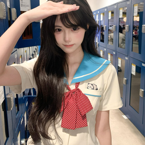 车厘子jk【春日部小葵】原创日系学院风水手服收腰上衣百褶裙套装