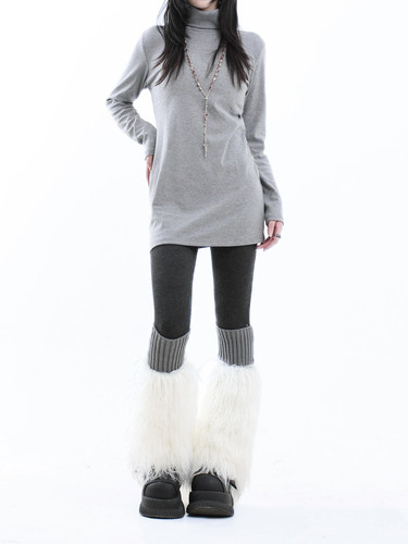 咖喱人美式复古辣妹高领修身显瘦紧身百搭中长款内搭打底T恤秋冬