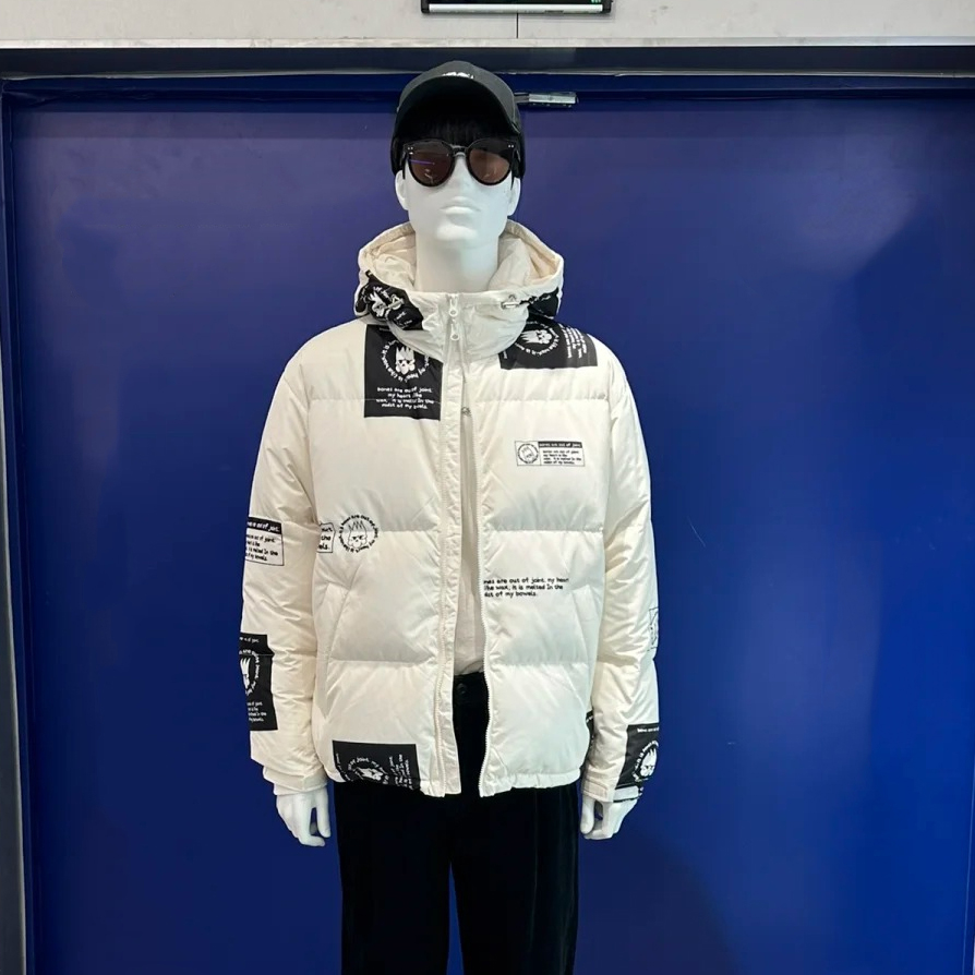 鸟家男女同款加厚短款连帽羽绒服