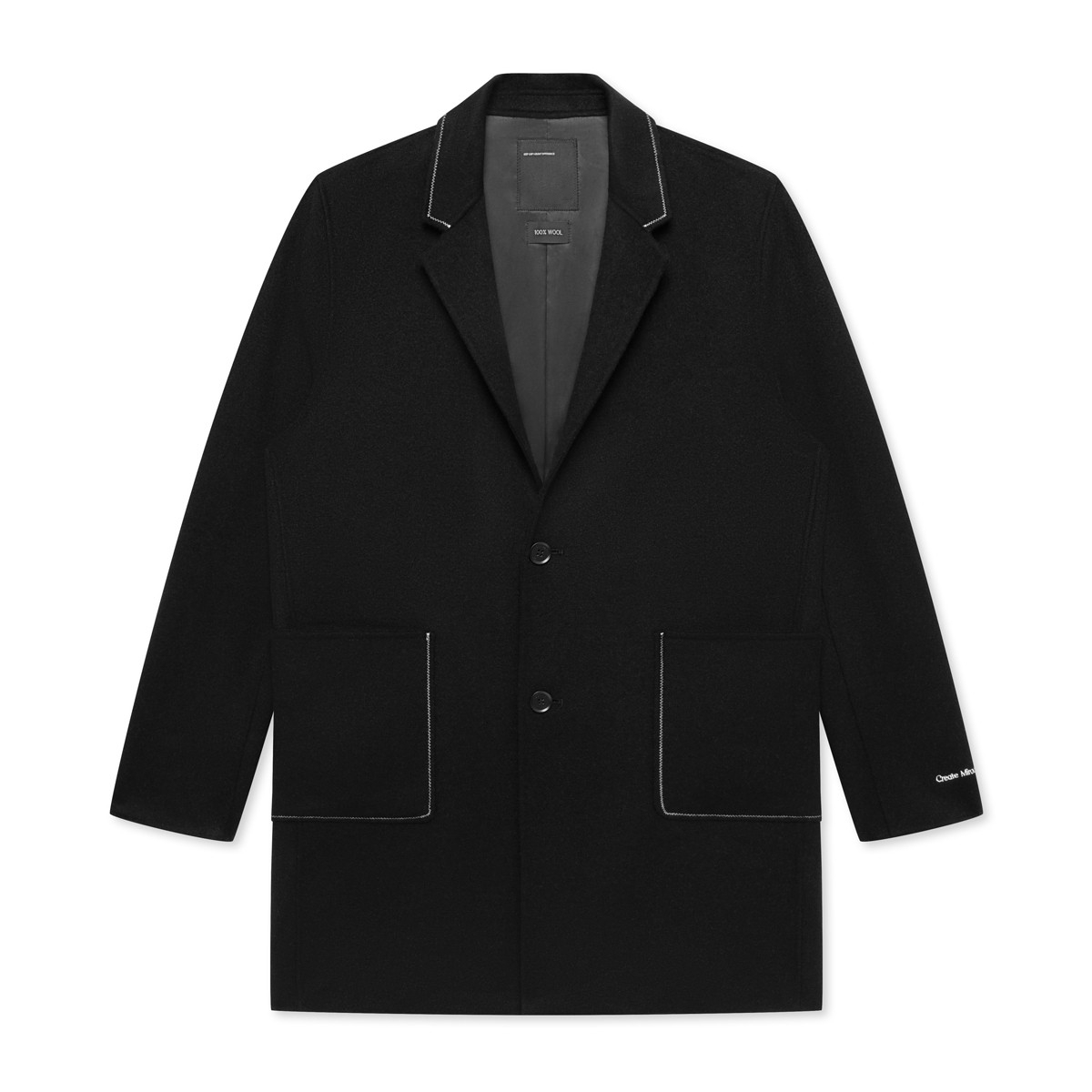 G家通勤男装双面羊毛呢大衣外套