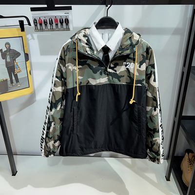 【商场同款】g家男装连帽棉夹克户外工装迷彩冲锋棉衣厚保暖外套