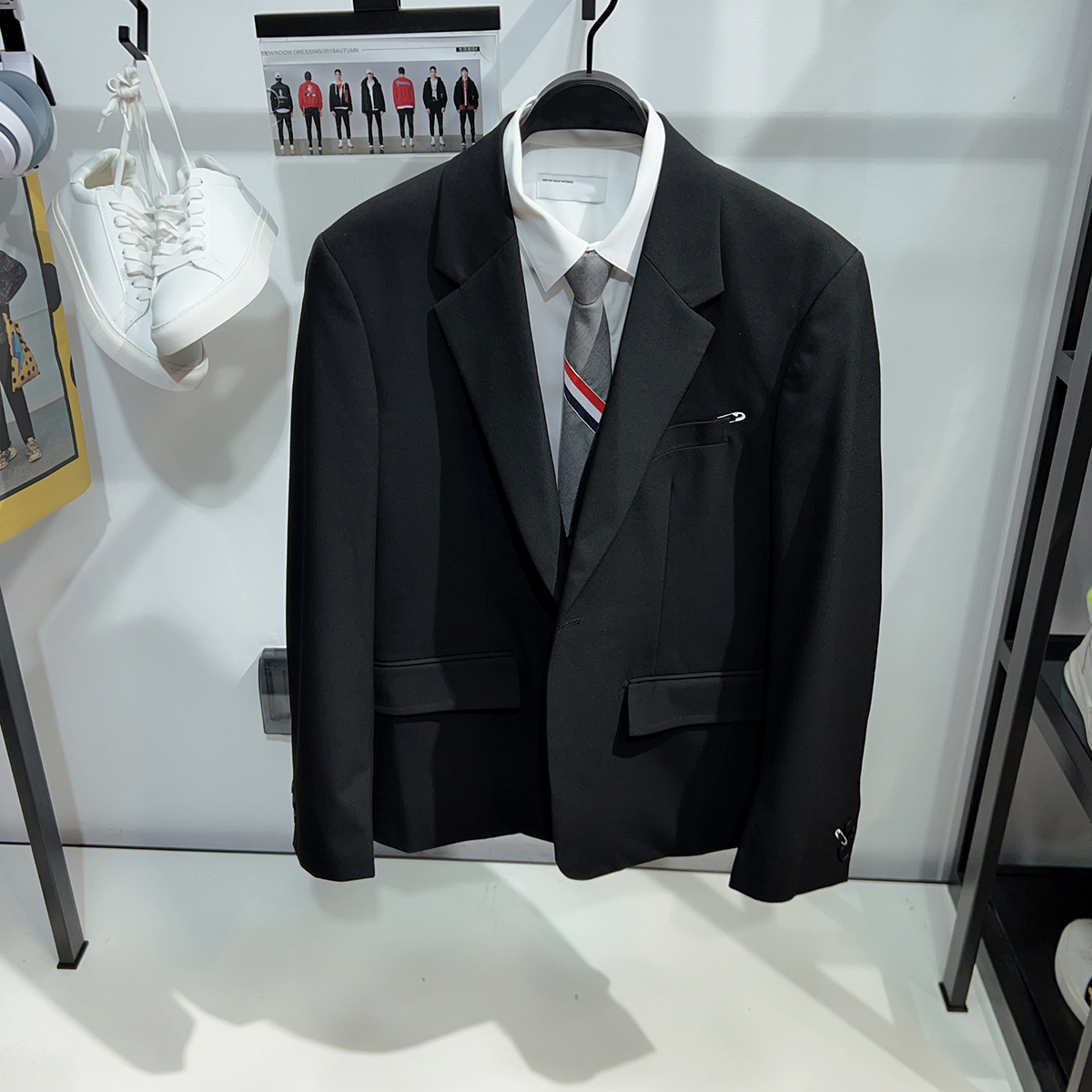 G家男装商场同款商务西装外套黑