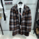 长款 格纹双面呢大衣男秋冬新款 G家男装 保暖外套6001K 商场同款