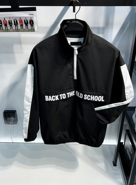 门店同款！鸟家春秋男士宽松立领半拉链运动服休闲夹克外套C83450