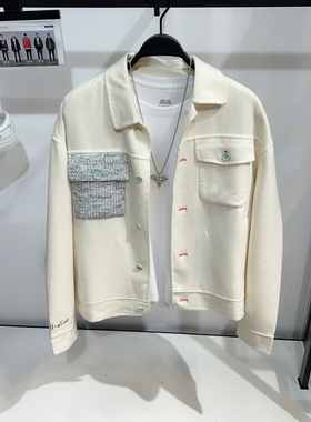 柜1699【G】通勤男装双面羊毛呢夹克男宽松翻领工装毛呢外套1019H